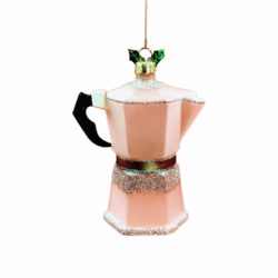 Premium Barista – Kerstbal – Mokkapot – Wit