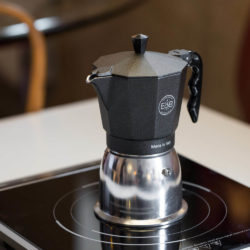 Alternative view of E&B Lab - Induction Moka Pot - Black sandblasted - 6 cups
