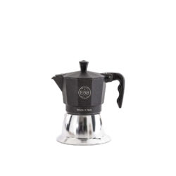 E&B Lab Induction Moka Pot Black sandblasted