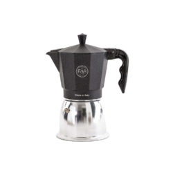 E&B Lab Induction Moka Pot Black sandblasted