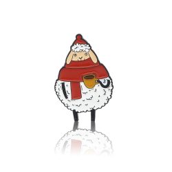 Pinbox Winter Sheep With A Cup Of Coffee