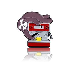Pinbox Sloth On The Coffee Machine