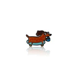 Dachshund On A Skateboard